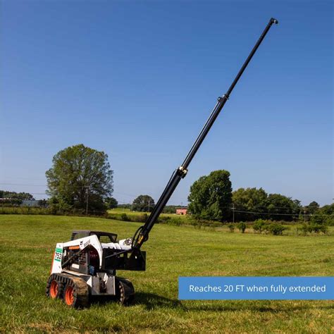 skid steer hydraulic jib boom|skid steer with telescopic boom.